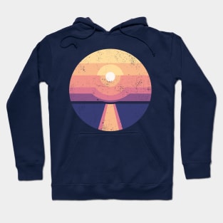 Sea Sunset. Landscape illustration Hoodie